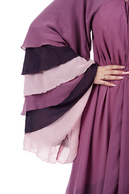 purple and pink abaya